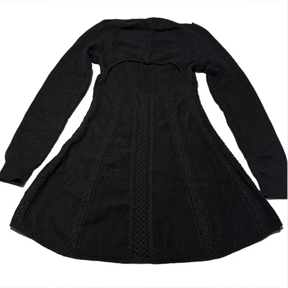 Free People Black Knitted Long Sleeve Sweater Dress - Picture 3 of 6